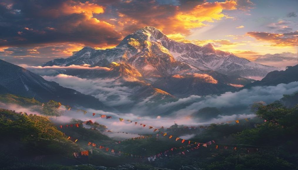 Snow mountain in Yunnan, China